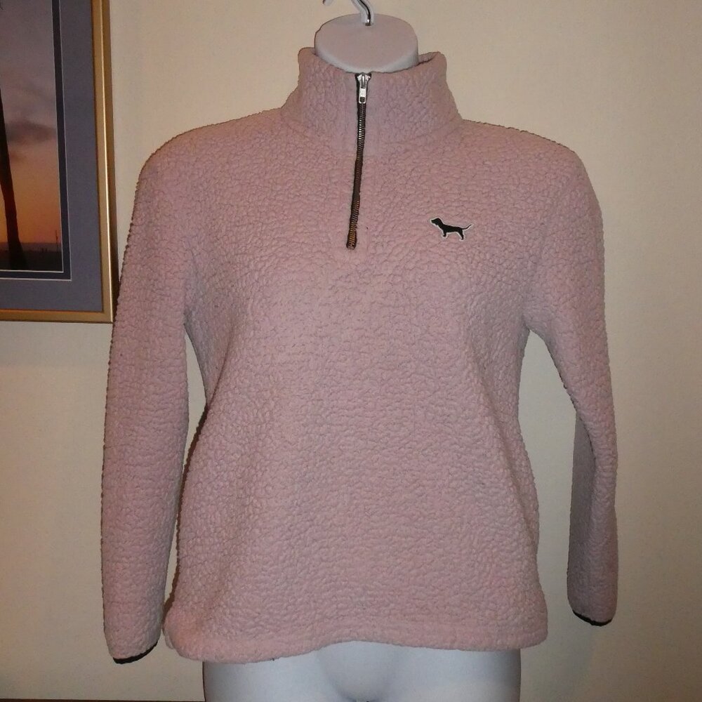 PINK Victoria's Secret Quarter Zip Pullover Pink Top Women"s XS